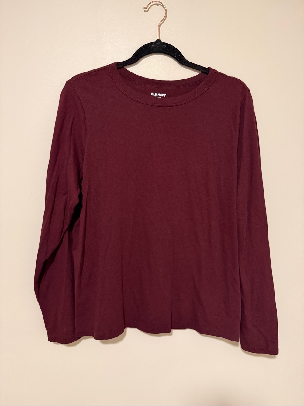 NWT Dark Burgundy Everywear Old Navy Long Sleeve Tee